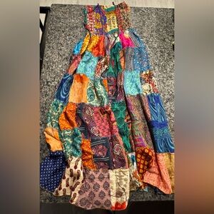 India Boutique Multicolor Patchwork Maxi Dress